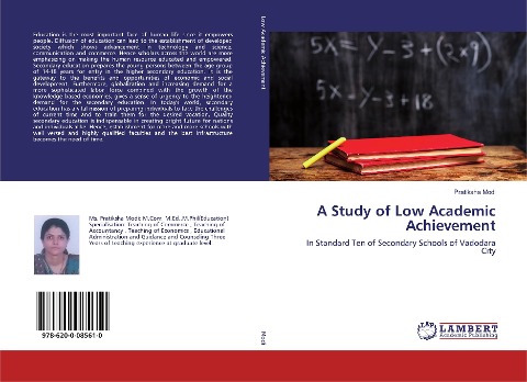 A Study of Low Academic Achievement: In Standard Ten of Secondary Schools of Vadodara City