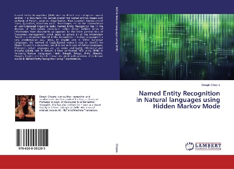 Named Entity Recognition in Natural languages using Hidden Markov Mode