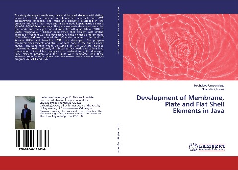Development of Membrane, Plate and Flat Shell Elements in Java