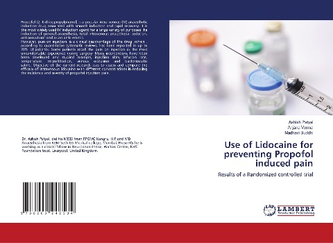 Use of Lidocaine for preventing Propofol induced pain: Results of a Randomized controlled trial