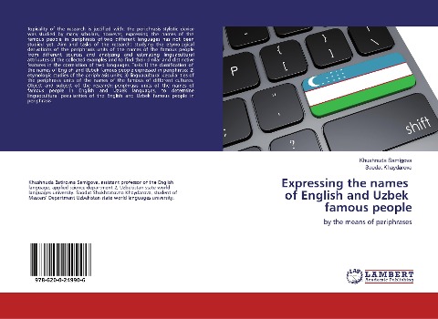 Expressing the names of English and Uzbek famous people: by the means of periphrases