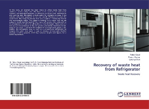 Recovery of waste heat from Refrigerator: Waste heat Recovery