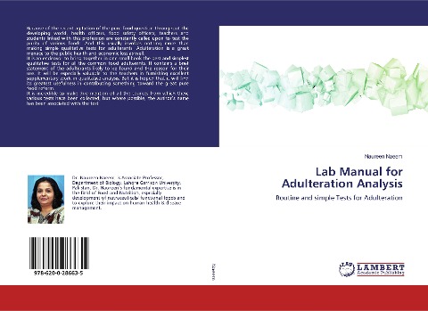 Lab Manual for Adulteration Analysis: Routine and simple Tests for Adulteration