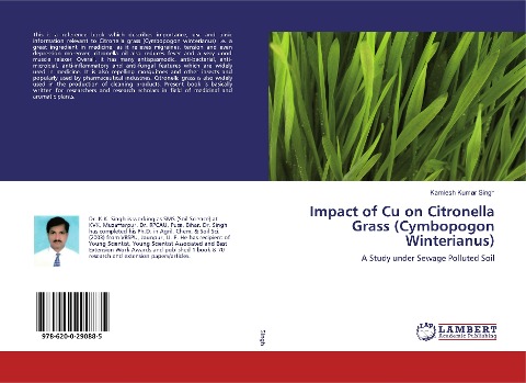 Impact of Cu on Citronella Grass (Cymbopogon Winterianus): A Study under Sewage Polluted Soil