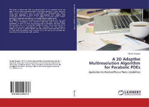 A 3D Adaptive Multiresolution Algorithm for Parabolic PDEs: Application to thermodiffusive flame instabilities