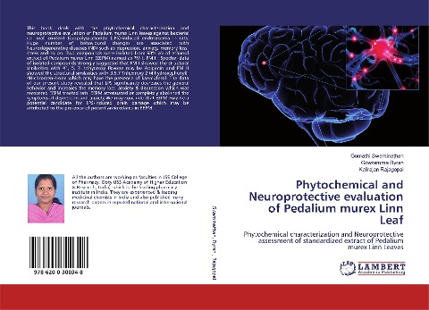Phytochemical and Neuroprotective evaluation of Pedalium murex Linn Leaf: Phytochemical characterization and Neuroprotective assessment of standardized extract of Pedalium murex Linn Leaves