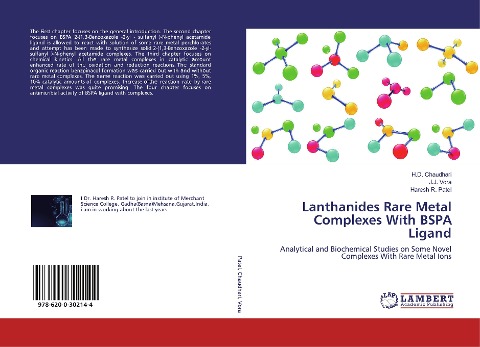Lanthanides Rare Metal Complexes With BSPA Ligand: Analytical and Biochemical Studies on Some Novel Complexes With Rare Metal Ions