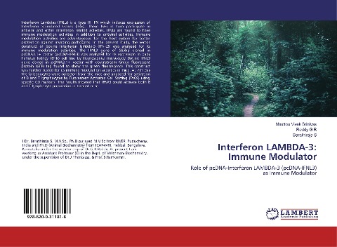 Interferon LAMBDA-3: Immune Modulator: Role of pcDNA-Interferon LAMBDA-3 (pcDNA-IFNL3) as Immune Modulator