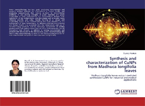 Synthesis and characterization of CuNPs from Madhuca longifolia leaves: Madhuca longifolia leaves extract mediated synthesized CuNPs for industrial and medical applications