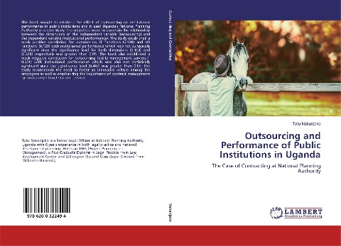 Outsourcing and Performance of Public Institutions in Uganda: The Case of Contracting at National Planning Authority