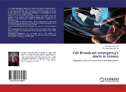 Cell Broadcast emergency's alerts in Greece: Suggestions for a newborn Public Warning System