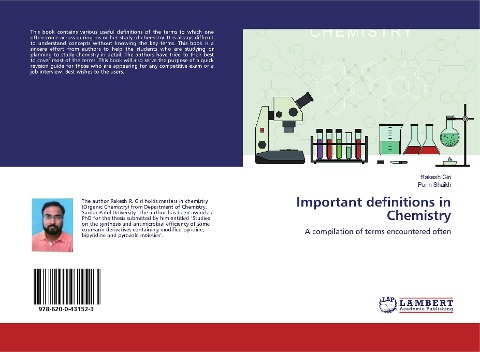 Important definitions in Chemistry: A compilation of terms encountered often
