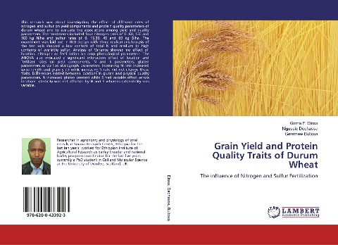 Grain Yield and Protein Quality Traits of Durum Wheat: The influence of Nitrogen and Sulfur Fertilization
