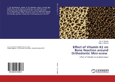 Effect of Vitamin K2 on Bone Reaction around Orthodontic Mini-screw: Effect of Vitamin K2 on Bone tissue