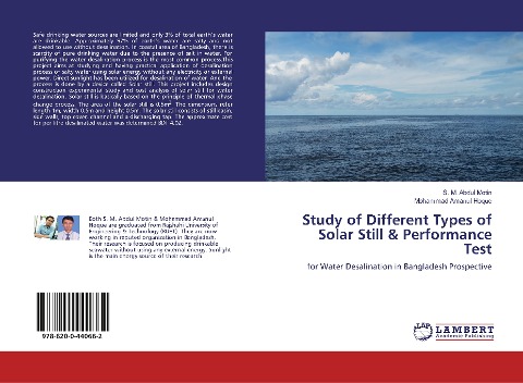 Study of Different Types of Solar Still & Performance Test: for Water Desalination in Bangladesh Prospective