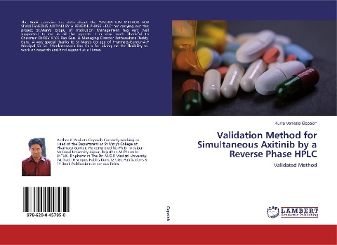 Validation Method for Simultaneous Axitinib by a Reverse Phase HPLC: Validated Method