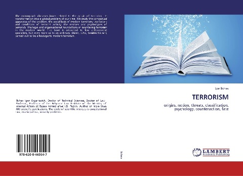 TERRORISM: origins, notion, threats, classification,psychology, counteraction, fate