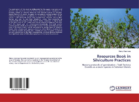 Resources Book in Silviculture Practices: Nursery protocols of germination - Teak Tectona Grandis as a exotic species in Solomon Islands