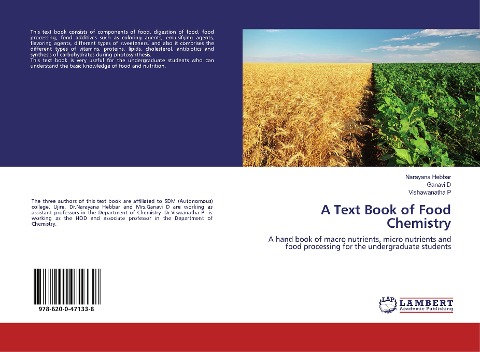 A Text Book of Food Chemistry: A hand book of macro nutrients, micro nutrients and food processing for the undergraduate students