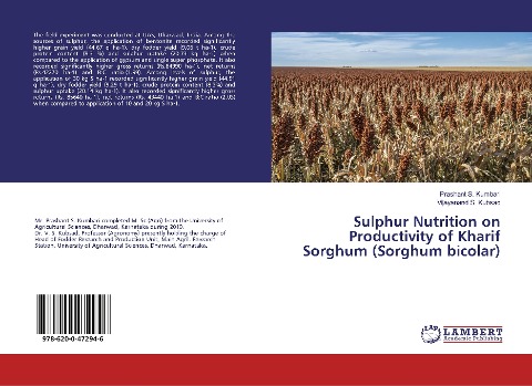 Sulphur Nutrition on Productivity of Kharif Sorghum (Sorghum bicolar)