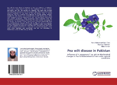 Pea wilt disease in Pakistan: Influence of F. oxysporum f. sp. pisi on Biochemical changes in Pea Varieties/advance lines under natural conditions