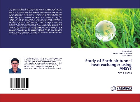 Study of Earth air tunnel heat exchanger using ANSYS: EATHE ANSYS