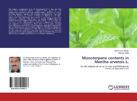 Monoterpene contents in Mentha arvensis L.: GC-MS analysis of callus, in vitro and field-grown shoots of Japanese mint