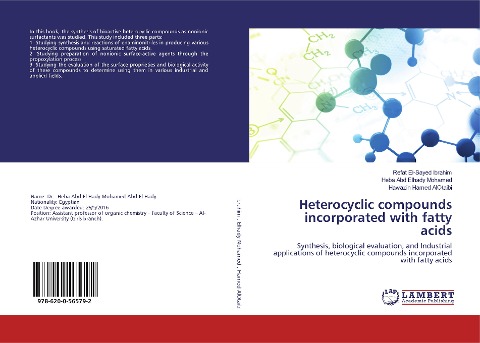 Heterocyclic compounds incorporated with fatty acids: Synthesis, biological evaluation, and Industrial applications of heterocyclic compounds incorporated with fatty acids