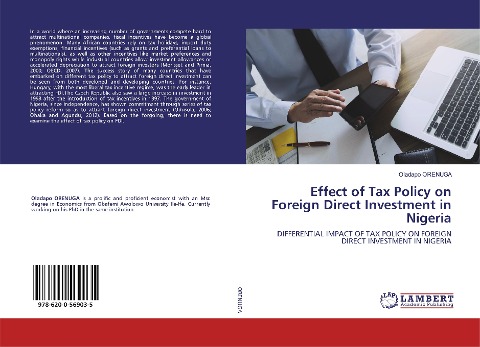 Effect of Tax Policy on Foreign Direct Investment in Nigeria: DIFFERENTIAL IMPACT OF TAX POLICY ON FOREIGN DIRECT INVESTMENT IN NIGERIA