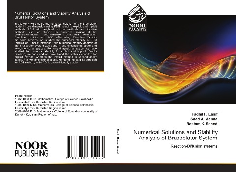 Numerical Solutions and Stability Analysis of Brusselator System: Reaction-Diffusion systems
