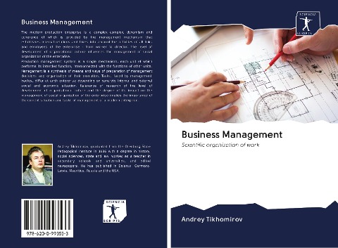 Business Management: Scientific organization of work