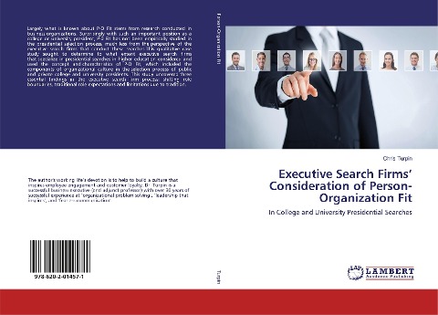 Executive Search Firms Consideration of Person-Organization Fit: In College and University Presidential Searches
