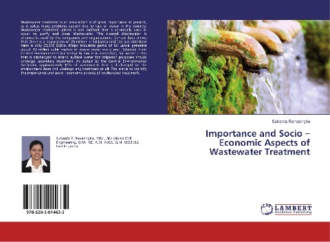 Importance and Socio - Economic Aspects of Wastewater Treatment