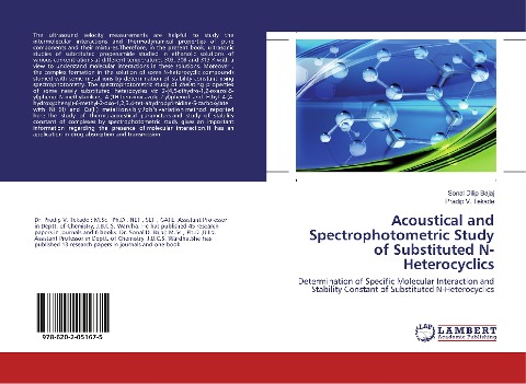 Acoustical and Spectrophotometric Study of Substituted N-Heterocyclics: Determination of Specific Molecular Interaction and Stability Constant of Substituted N-Heterocyclics