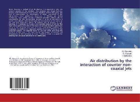 Air distribution by the interaction of counter non-coaxial jets