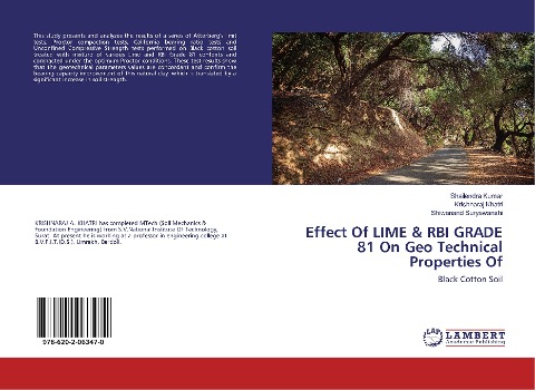 Effect Of LIME & RBI GRADE 81 On Geo Technical Properties Of: Black Cotton Soil