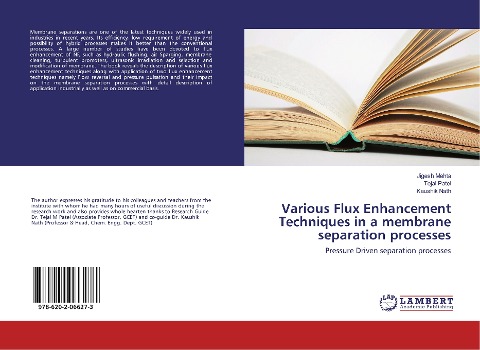 Various Flux Enhancement Techniques in a membrane separation processes: Pressure Driven separation processes