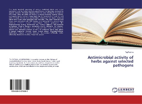 Antimicrobial activity of herbs against selected pathogens