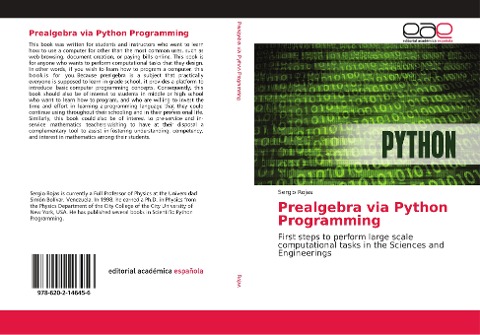 Prealgebra via Python Programming: First steps to perform large scale computational tasks in the Sciences and Engineerings