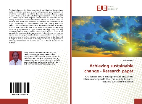 Achieving sustainable change - Research paper: Challenges social entrepreneurs encounter when working with the community towards realizing sustainable change