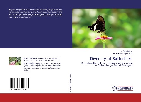 Diversity of Butterflies: Diversity of Butterflies in different vegetation areas of Mahabubnagar District, Telangana