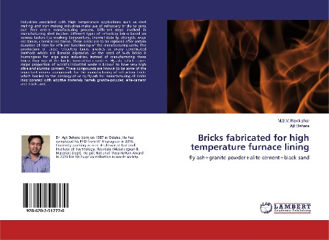 Bricks fabricated for high temperature furnace lining: fly-ash+granite-powder+alite-cement+black-sand