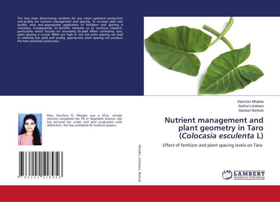 Nutrient management and plant geometry in Taro (Colocasia esculenta L): Effect of fertilizer and plant spacing levels on Taro