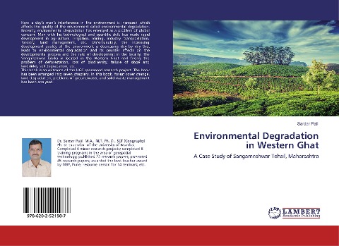 Environmental Degradation in Western Ghat: A Case Study of Sangameshwar Tehsil, Maharashtra