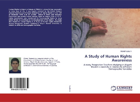 A Study of Human Rights Awareness: Among Prospective Teachers studying in Aligarh Muslim University in relation to different Demographic Variables