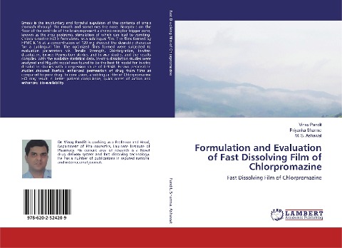 Formulation and Evaluation of Fast Dissolving Film of Chlorpromazine: Fast Dissolving Film of Chlorpromazine