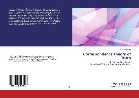 Correspondence Theory of Truth: A Philosophical Topic:Russell and Wittgenstein with Mulla Sadra