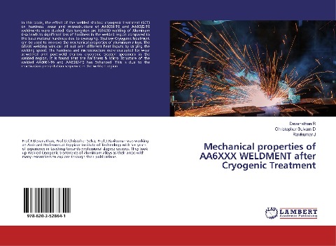 Mechanical properties of AA6XXX WELDMENT after Cryogenic Treatment