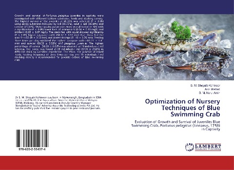 Optimization of Nursery Techniques of Blue Swimming Crab: Evaluation of Growth and Survival of Juveniles Blue Swimming Crab, Portunus pelagicus (Linnaeus, 1758) in Captivity
