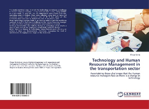 Technology and Human Resource Management in the transportation sector: Ascertaining those challenges that the Human resource managers face as there is a change in technology